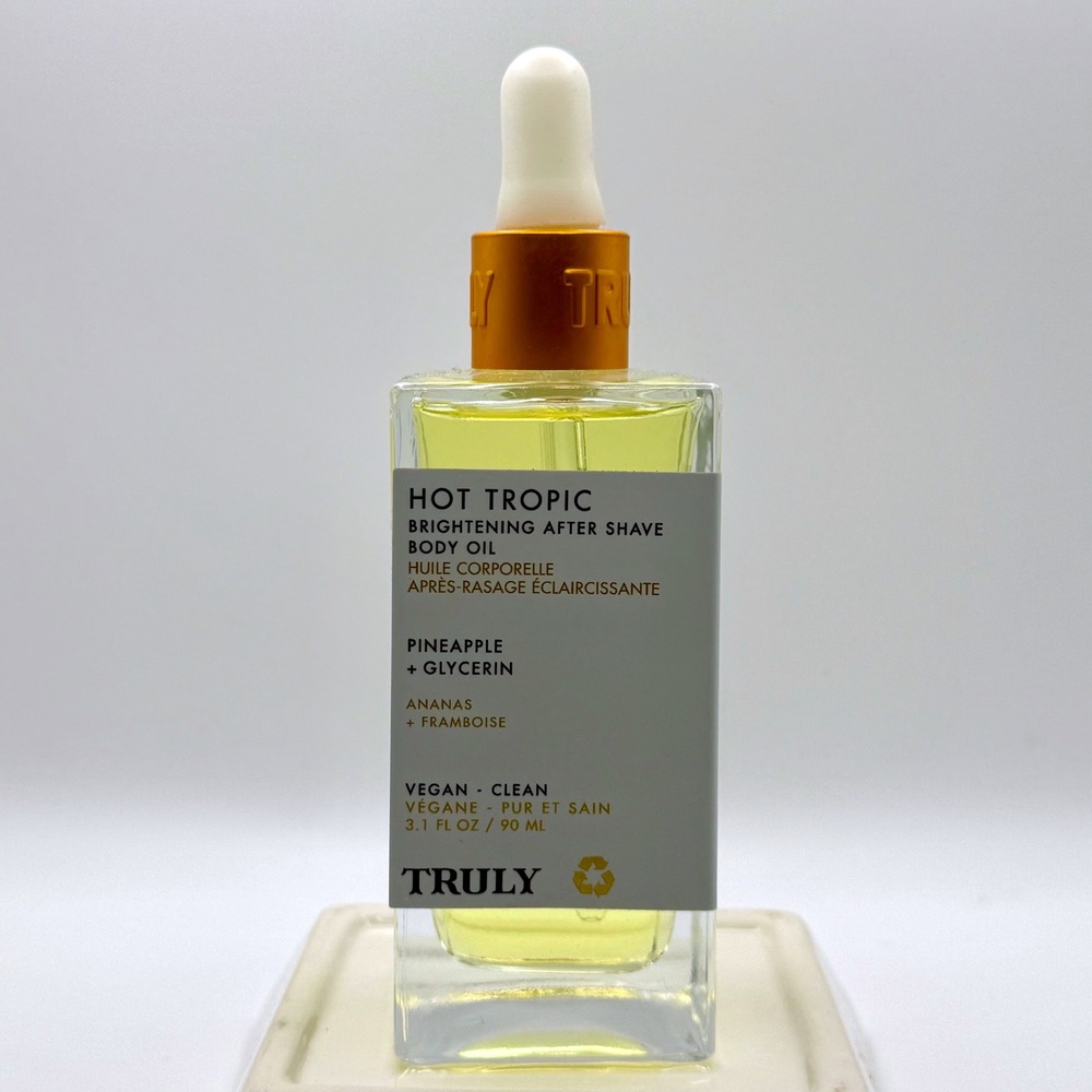 TRULY Hot Tropic Brightening After Shave Body Oil‎ Pineapple Glycerin 3.1 oz